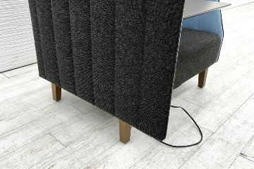 コクヨ ワークブース 中古 インターバル 2.5サイドタイプ パーテーション ラウンジソファ 1人用ソファ 中古オフィス家具 カプセルソファーの画像
