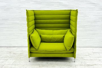ヴィトラ アルコーヴソファ 中古 Vitra Alcove sofa 一人用ソファ ハイバックソファ 中古オフィス家具 1200/850/1370の画像