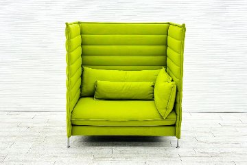 Vitra Alcove sofa ヴィトラ アルコーヴソファ 中古 一人用ソファ ハイバックソファ 中古オフィス家具 1200/850/1370の画像