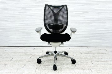 オカムラ サブリナチェア スマートオペレーション 中古 2017年製 サブリナSO 可動肘 中古オフィス家具 ブラック Sabrina Smart Operationの画像
