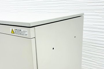 オカムラ レクトライン 4段ラテラル書庫 スチール 中古 キャビネット スチール書庫 中古オフィス家具 シリンダー錠 800/400/1265 グレーの画像
