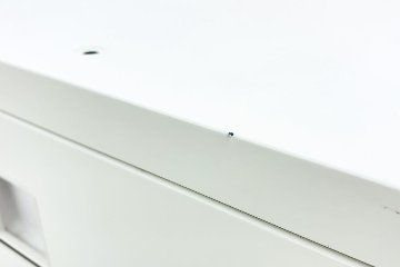 オカムラ レクトライン 4段ラテラル書庫 スチール 中古 キャビネット スチール書庫 中古オフィス家具 シリンダー錠 800/400/1250 ホワイトの画像