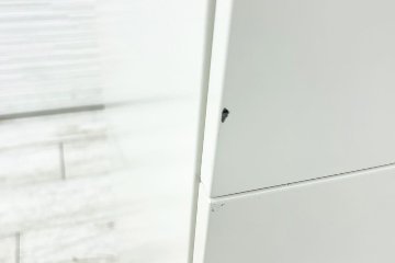 オカムラ レクトライン 4段ラテラル書庫 スチール 中古 キャビネット スチール書庫 中古オフィス家具 シリンダー錠 800/400/1250 ホワイトの画像