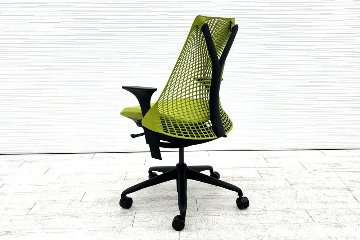 【未開封未使用品】 ハーマンミラー セイルチェア ミドルバック 中古 Herman Miller SAYL Chair 中古オフィス家具 可動肘 グリーンの画像