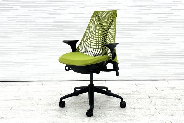 【未開封未使用品】 ハーマンミラー セイルチェア ミドルバック 中古 Herman Miller SAYL Chair 中古オフィス家具 可動肘 グリーンの画像