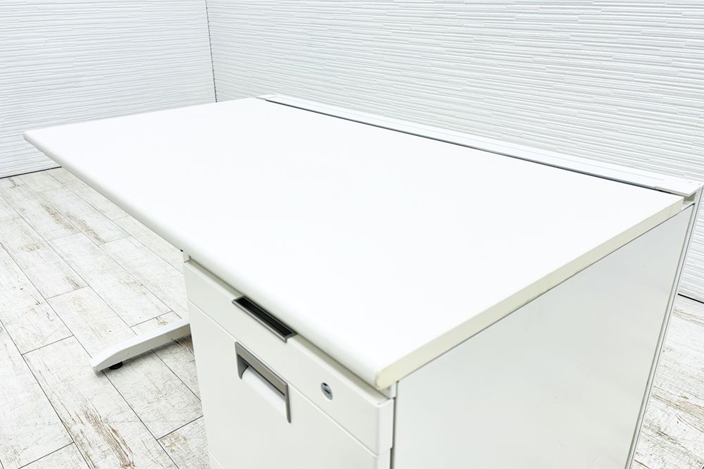 イトーキ CX 片袖机 片袖デスク 中古 事務机 オフィスデスク 中古オフィス家具 ホワイト 1100/715/700の画像