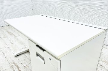 イトーキ CX 片袖机 片袖デスク 中古 事務机 オフィスデスク 中古オフィス家具 ホワイト 1100/715/700の画像
