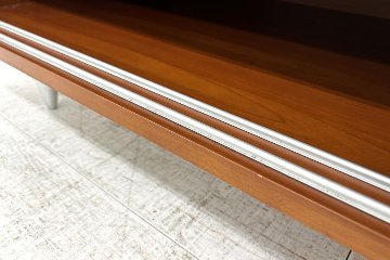 ローボード 木製 テレビ台 サイドボード スライド書庫 中古 収納家具 引き違い書庫 中古オフィス家具 1600/500/630の画像