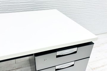 コクヨ デルフィ 中古 両袖デスク 両袖机 役員家具 中古オフィス家具 1400/700/700 天板ホワイトの画像