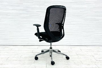 オカムラ シルフィーチェア 中古 2018年製 ハイバック 可動肘 中古チェア Sylphy クッション 中古オフィス家具 C685BR-FMP1 ブラックの画像