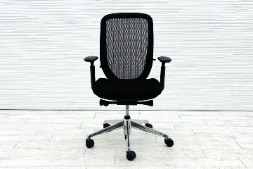 オカムラ シルフィーチェア 中古 2018年製 ハイバック 可動肘 中古チェア Sylphy クッション 中古オフィス家具 C685BR-FMP1 ブラックの画像