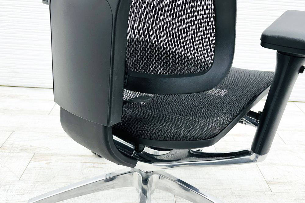エルゴヒューマン フィット ヘッドレスト付き ergohuman 中古 中古チェア 高機能チェア メッシュ ブラックの画像