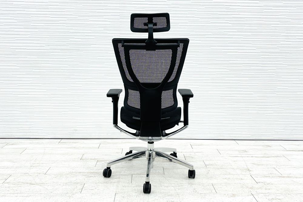 エルゴヒューマン フィット ヘッドレスト付き ergohuman 中古 中古チェア 高機能チェア メッシュ ブラックの画像