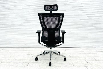 エルゴヒューマン フィット ヘッドレスト付き ergohuman 中古 中古チェア 高機能チェア メッシュ ブラックの画像