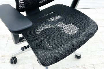 エルゴヒューマン フィット ヘッドレスト付き ergohuman 中古 中古チェア 高機能チェア メッシュ ブラックの画像