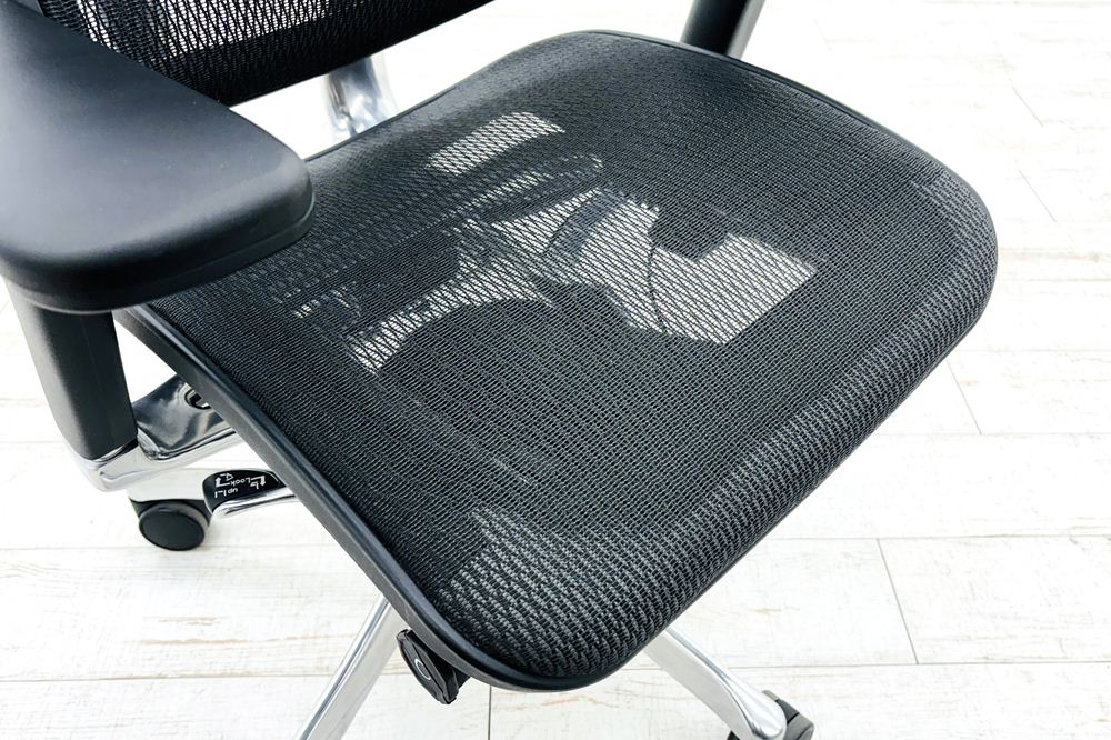エルゴヒューマン プロ 中古 ヘッドレスト付き ergohuman HIGH Type 中古オフィス家具 高機能チェア ブラックの画像