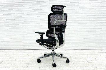 エルゴヒューマン プロ 中古 ヘッドレスト付き ergohuman HIGH Type 中古オフィス家具 高機能チェア ブラックの画像