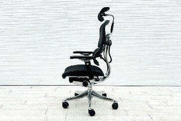 エルゴヒューマン プロ 中古 ヘッドレスト付き ergohuman HIGH Type 中古オフィス家具 高機能チェア ブラックの画像