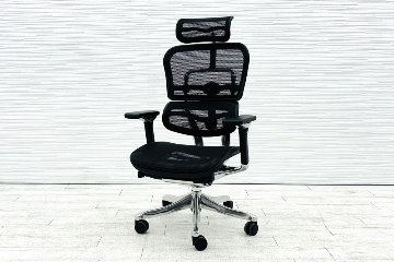 エルゴヒューマン プロ 中古 ヘッドレスト付き ergohuman HIGH Type 中古オフィス家具 高機能チェア ブラックの画像
