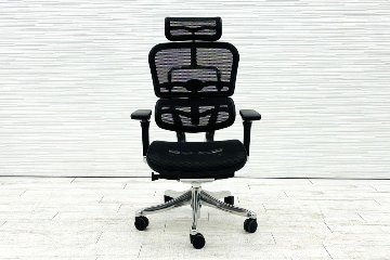 エルゴヒューマン プロ 中古 ヘッドレスト付き ergohuman HIGH Type 中古オフィス家具 高機能チェア ブラックの画像