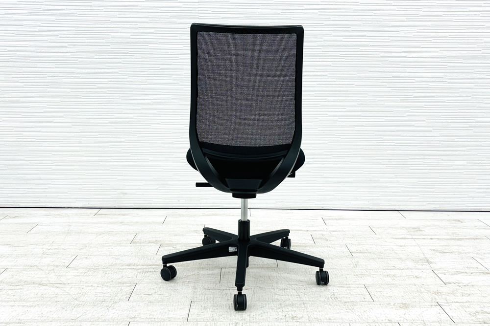 コクヨ ミトラチェア 2022年製 中古 ミトラ2 KOKUYO 背メッシュ 肘無 中古事務椅子 中古オフィス家具 ブラックの画像