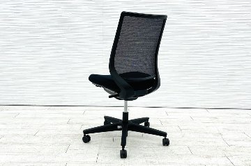 コクヨ ミトラチェア 2022年製 中古 ミトラ2 KOKUYO 背メッシュ 肘無 中古事務椅子 中古オフィス家具 ブラックの画像