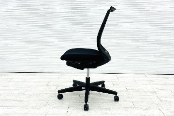 コクヨ ミトラチェア 2022年製 中古 ミトラ2 KOKUYO 背メッシュ 肘無 中古事務椅子 中古オフィス家具 ブラックの画像