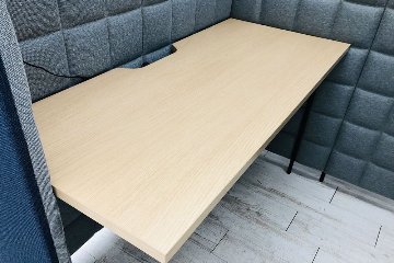 【2台セット】 コクヨ フォーレ 中古 パーテーション ソロワークブース ソロチェアブース  中古オフィス家具 1350/1350/2000 ネイビーの画像