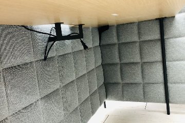 【2台セット】 コクヨ フォーレ 中古 パーテーション ソロワークブース ソロチェアブース  中古オフィス家具 1350/1350/2000 ネイビーの画像