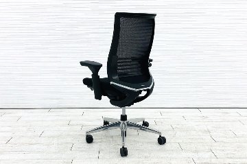 コクヨ ベゼルチェア 中古 2016年製 クッション Bezel 可動肘 KOKUYO 中古オフィス家具 ブラックの画像
