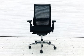 コクヨ ベゼルチェア 中古 2016年製 クッション Bezel 可動肘 KOKUYO 中古オフィス家具 ブラックの画像