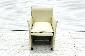 【6脚セット】 カッシーナ ブレーク アームチェア 中古 BREAK Cassina ミーティングチェア デザインチェア 中古オフィス家具 本革の画像