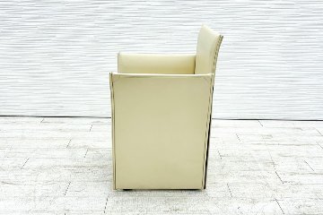 【6脚セット】 カッシーナ ブレーク アームチェア 中古 BREAK Cassina ミーティングチェア デザインチェア 中古オフィス家具 本革の画像