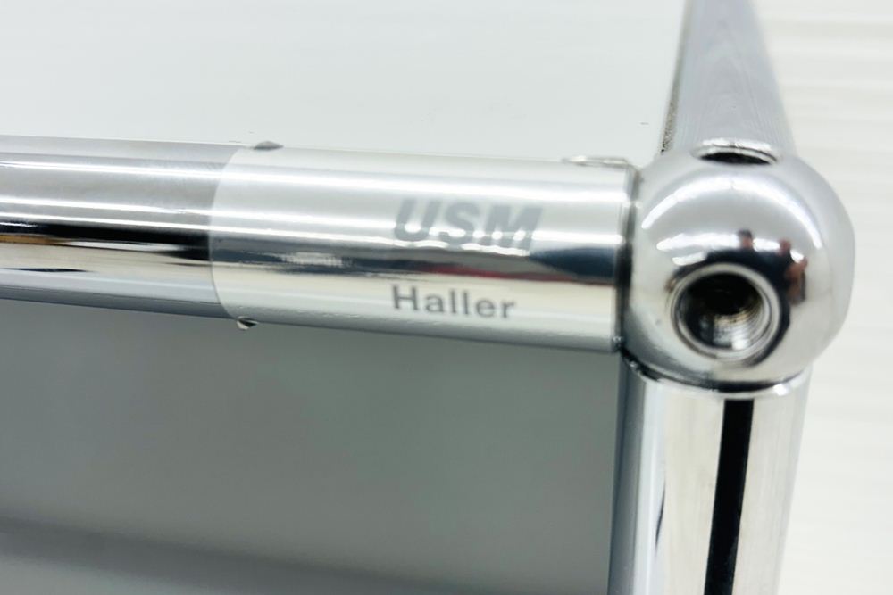 USMハラー 中古 1列3段 USM Haller ドロップダウン 中古オフィス家具 ライトグレー 770/375/1100 両側フラットパネル 鍵無の画像