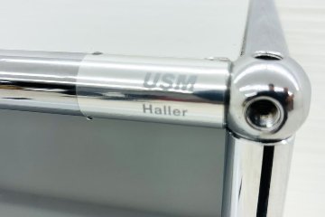 USMハラー 中古 1列3段 USM Haller ドロップダウン 中古オフィス家具 ライトグレー 770/375/1100 両側フラットパネル 鍵無の画像