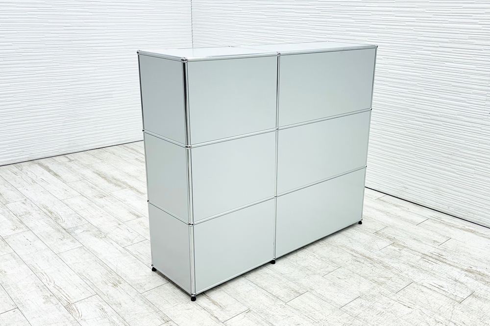 USMハラー 中古 2列3段 USM Haller 中古オフィス家具 ライトグレー 1270/375/1100 の画像