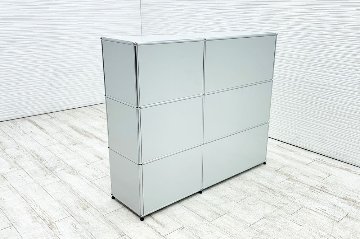 USMハラー 中古 2列3段 USM Haller 中古オフィス家具 ライトグレー 1270/375/1100 の画像