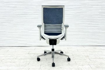 コクヨ ベゼルチェア 中古 2017年製 クッション Bezel 可動肘 KOKUYO 中古オフィス家具 ブルーの画像