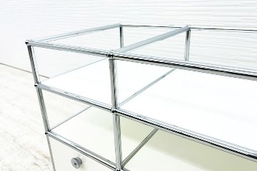 USMハラー 中古 ハラーシステム USM Haller ドロップダウン エクステンション 3連2段 中古オフィス家具 ブラック 1470/525/785の画像