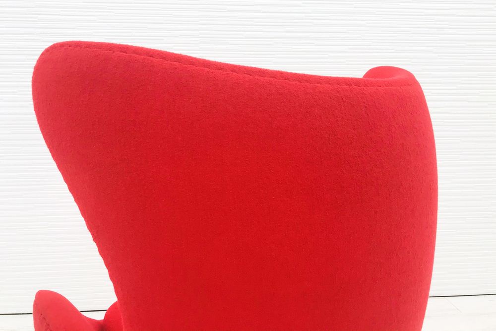 【リプロダクト品】 アルネヤコブセン エッグチェア Egg chair Arne Jacobsen デザインチェア 中古オフィス家具 レッドの画像