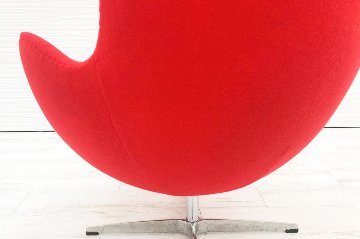 【リプロダクト品】 アルネヤコブセン エッグチェア Egg chair Arne Jacobsen デザインチェア 中古オフィス家具 レッドの画像