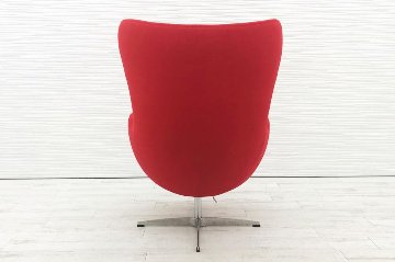 【リプロダクト品】 アルネヤコブセン エッグチェア Egg chair Arne Jacobsen デザインチェア 中古オフィス家具 レッドの画像