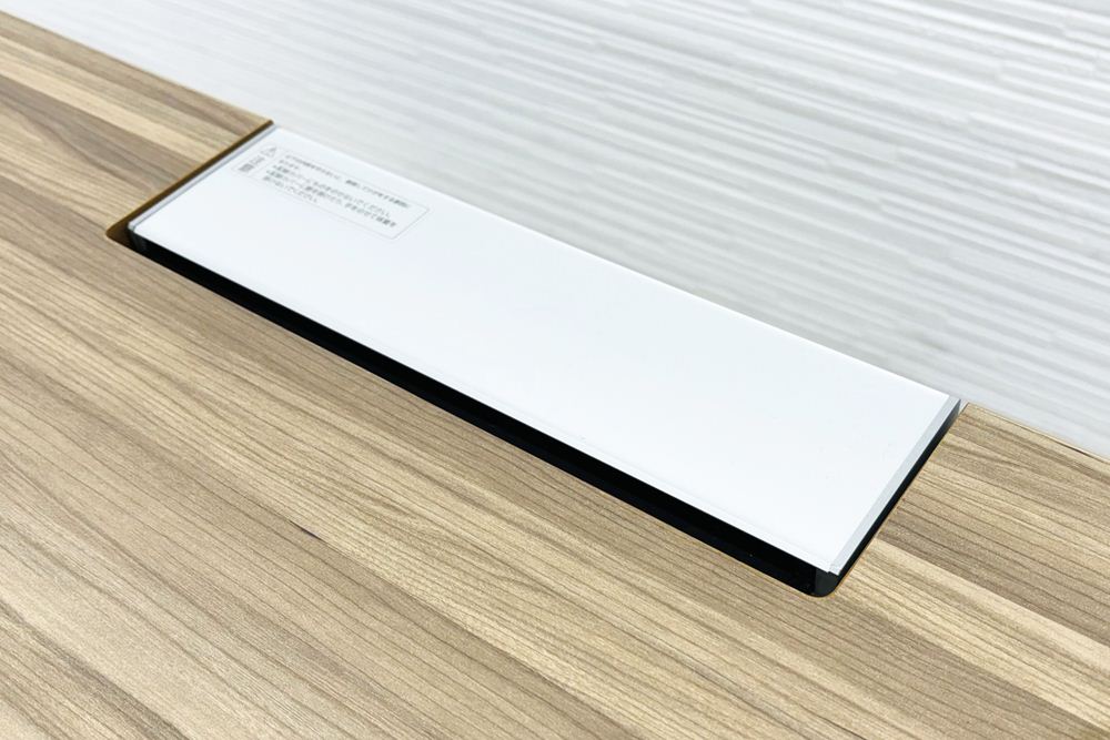 コクヨ サイビ SAIBI 中古 幅2000 オープンキャビネット付き 木目天板 中古オフィス家具 2000/700/720の画像
