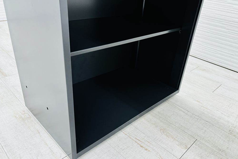 コクヨ サイビ SAIBI 中古 幅2000 オープンキャビネット付き 木目天板 中古オフィス家具 2000/700/720の画像