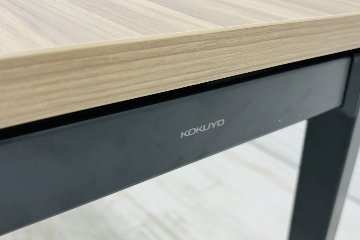 コクヨ サイビ SAIBI 中古 幅2000 オープンキャビネット付き 木目天板 中古オフィス家具 2000/700/720の画像