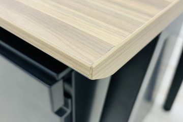 コクヨ サイビ SAIBI 中古 幅2000 オープンキャビネット 3段ワゴン付き エグゼクティブデスク 中古オフィス家具 2000/700/720の画像