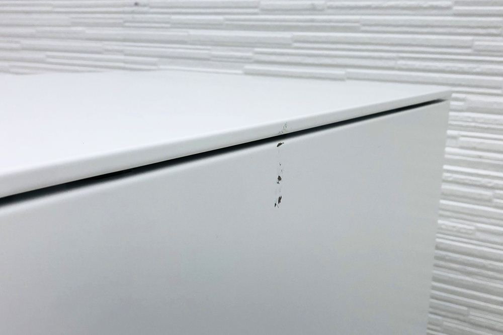 コクヨ ISシリーズ 2段ワゴン 中古 脇机 収納家具 ワゴン2段 KOKUYO 中古オフィス家具 シリンダー錠 395/602/600の画像