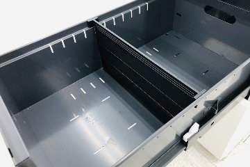 コクヨ ISシリーズ 2段ワゴン 中古 脇机 収納家具 ワゴン2段 KOKUYO 中古オフィス家具 シリンダー錠 395/602/600の画像