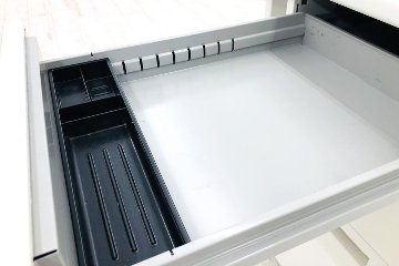 イナバ 片袖机 幅1000 中古 片袖デスク事務机 中古オフィス家具 ホワイト 1000/700/700の画像