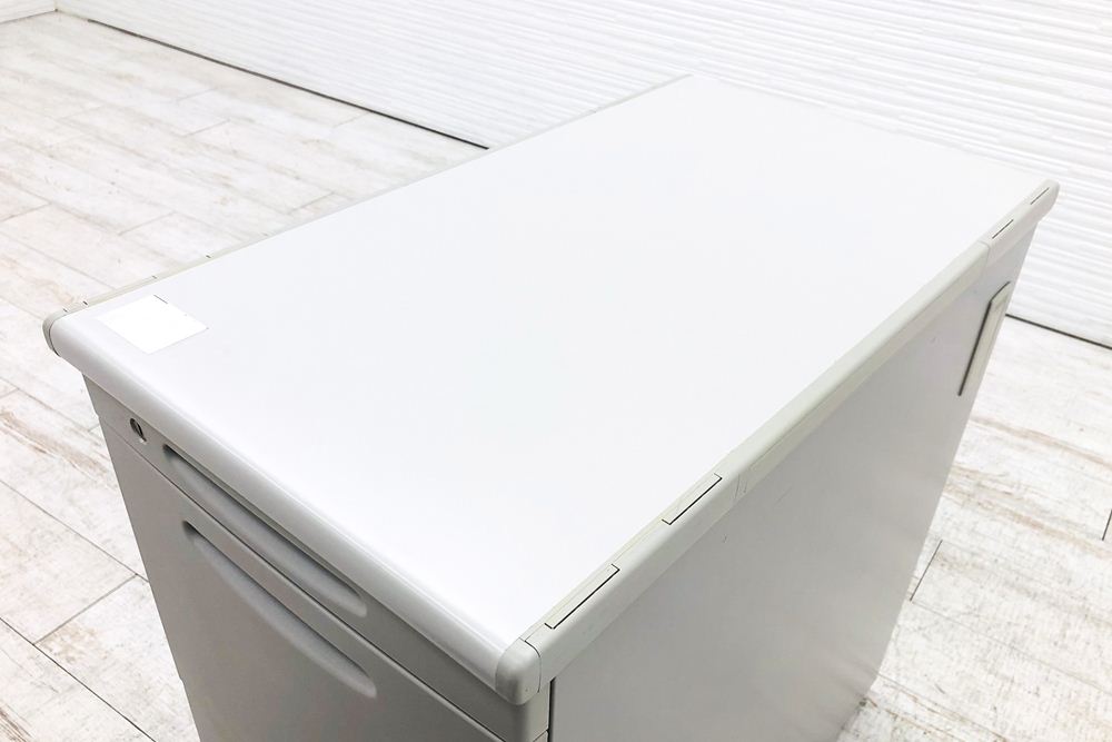オカムラ SDシリーズ 3段袖机 脇机 中古 キャビネット 中古オフィス家具 シリンダー錠 グレー 400/700/700 高奥700用の画像